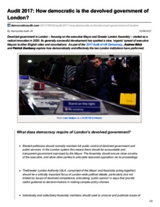 audit democratic devolved government london lse